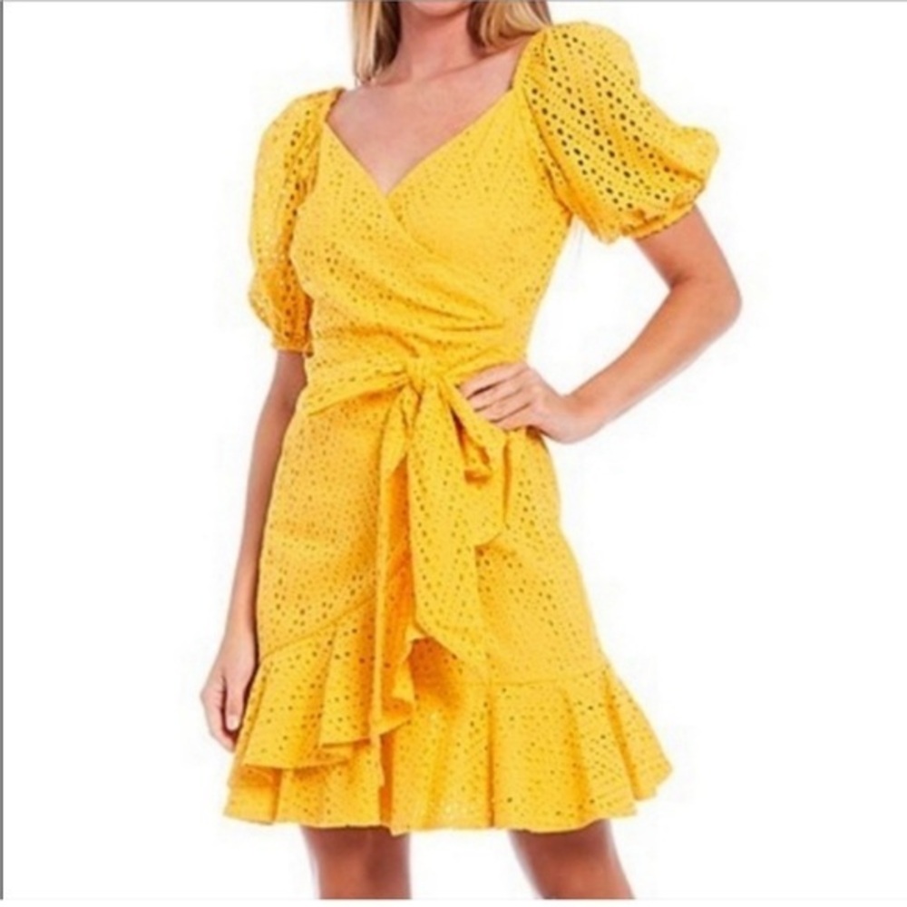 Sachin & Babi Davie yellow mini dress